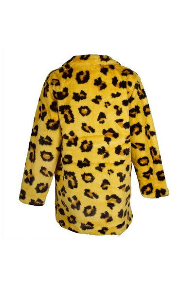 Yellow Leopard Print Coat