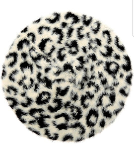 Leopart Print Beret Hat