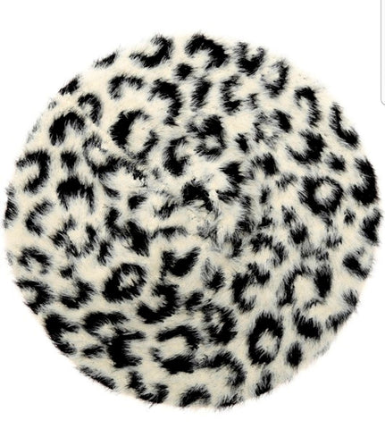 Leopart Print Beret Hat