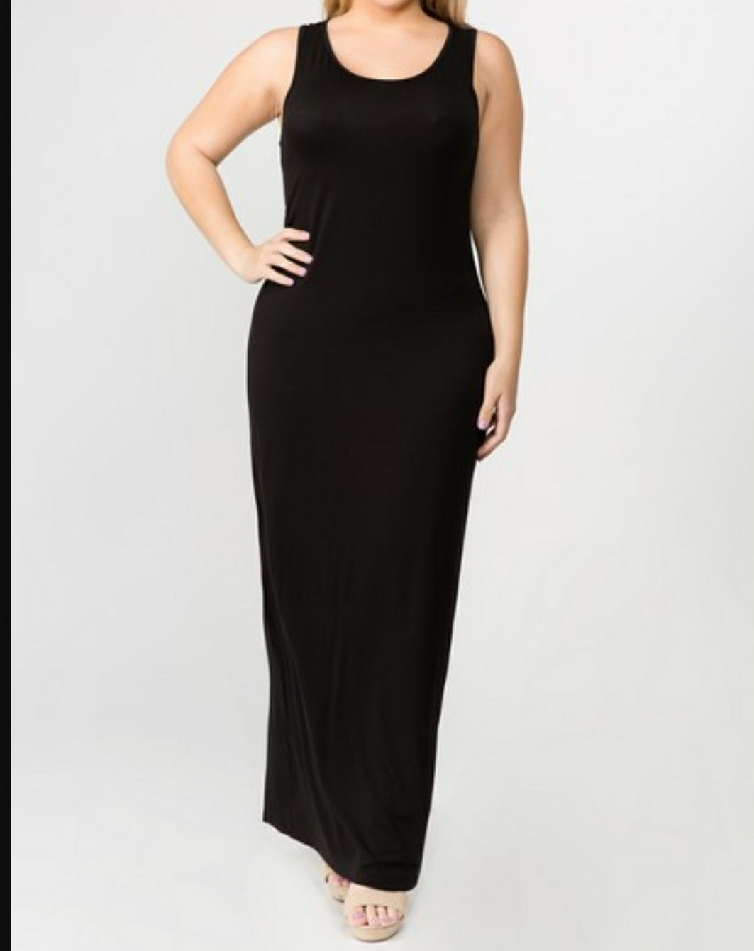 Curve Tank Dress - Black