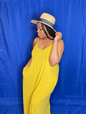 Yellow Ballon Dress w/ Pockets