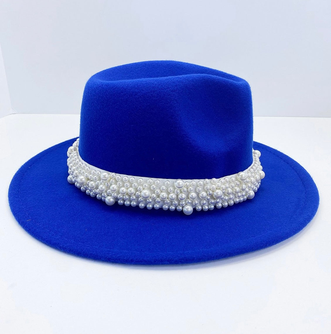 Royal Blue Pearl Fedora