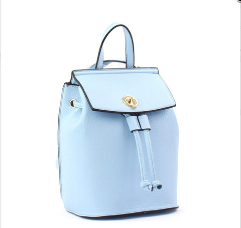 Two Way Handbag - Powder Blue (can be worn as a backpack or crossbody)