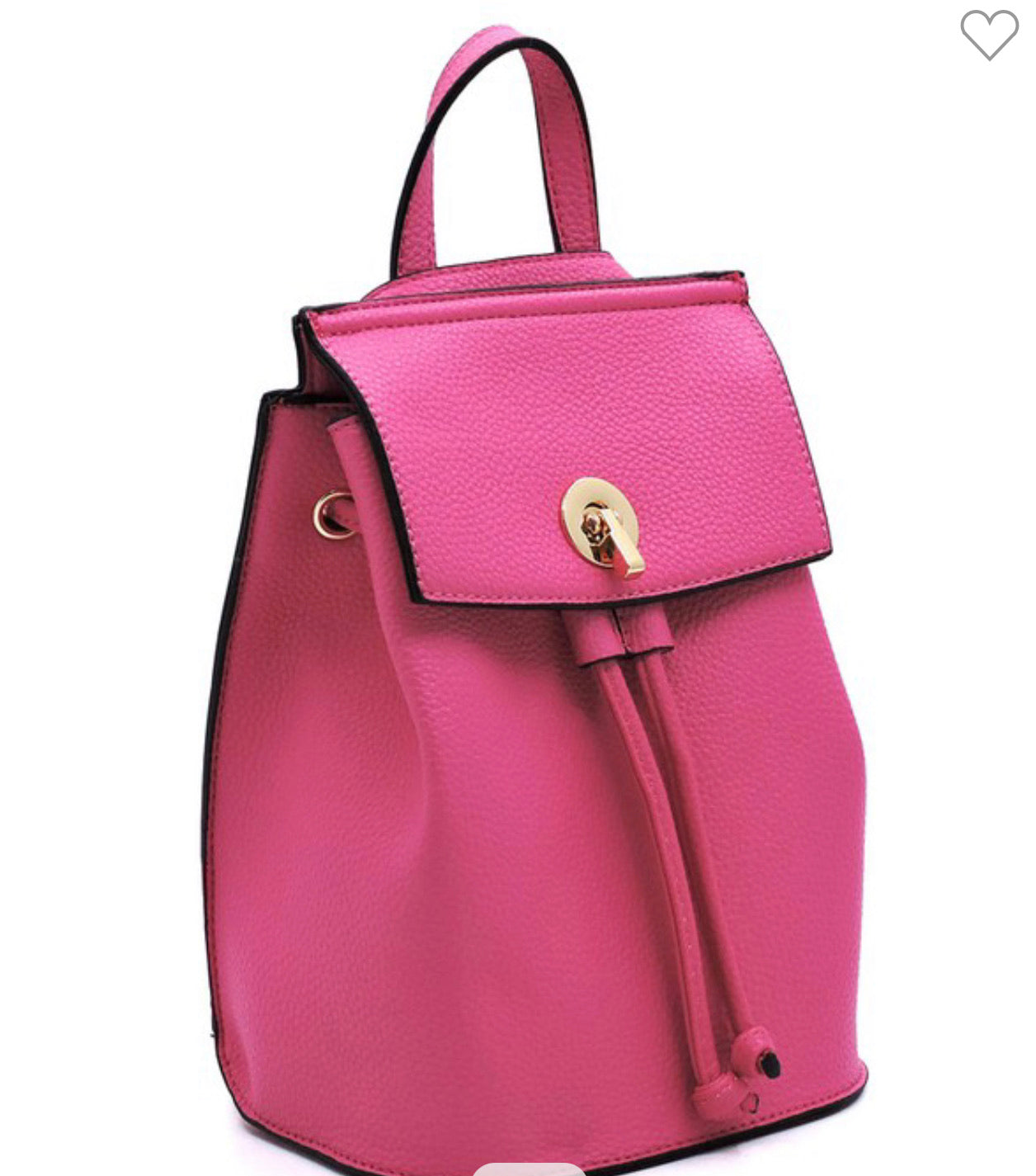 Two Way Handbag - Hot Pink (can be worn as a backpack or a crossbody)