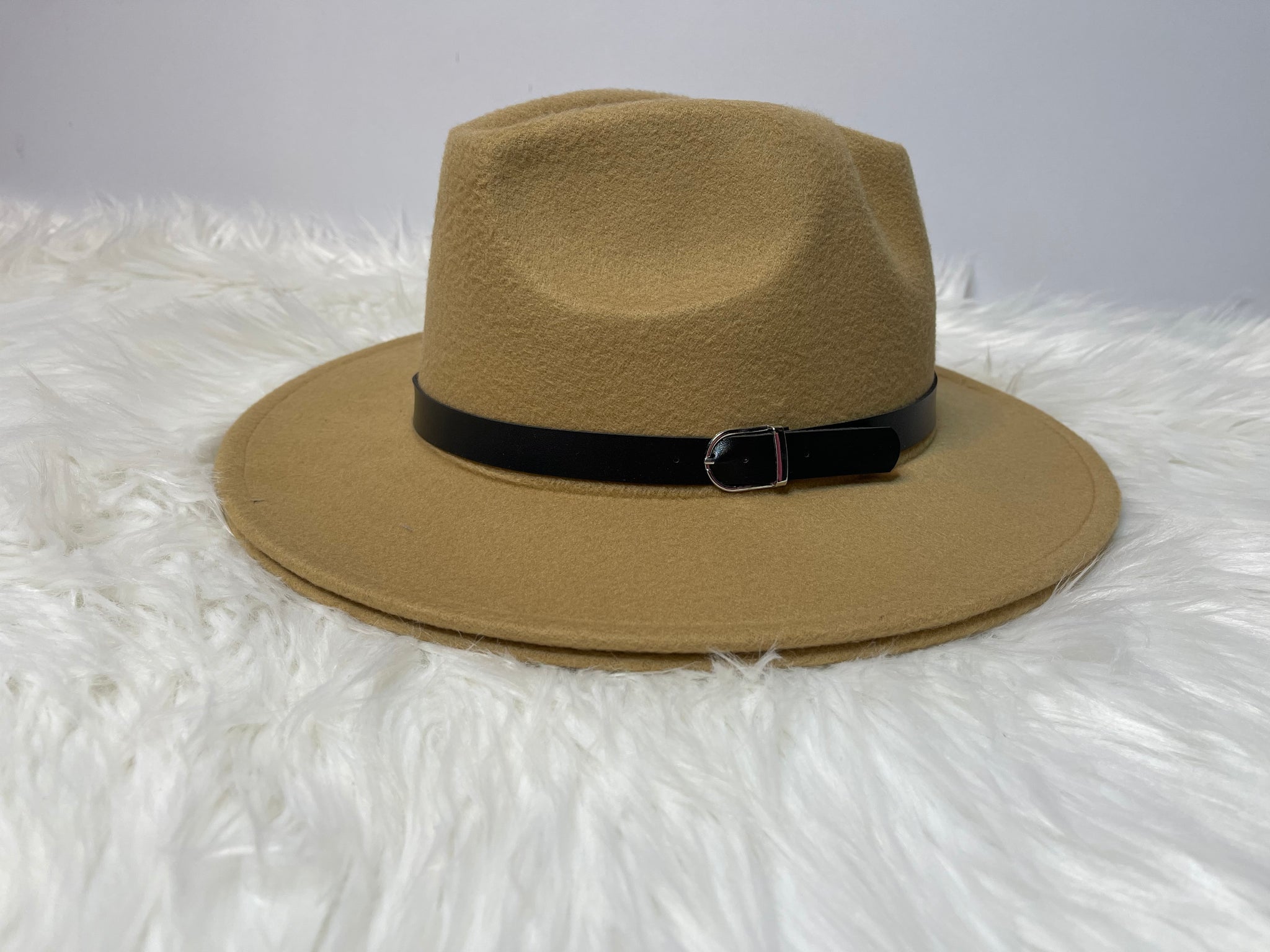 Tan Belted Fedora